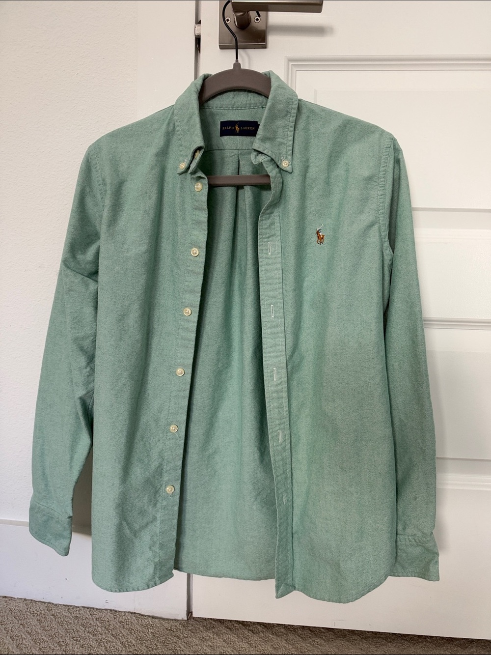 Ralph Lauren Cotton Oxford Long-Sleeve Shirt Men's Green